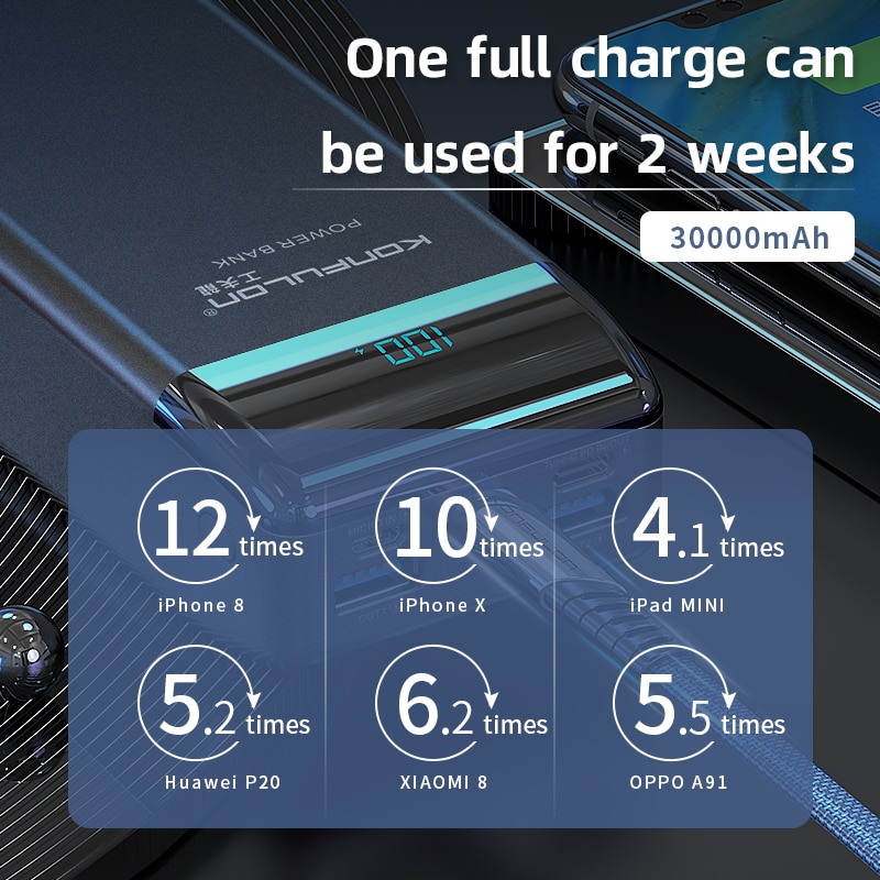 QC 3.0 moc Bank 30000mah PowerBank Batterie Externe пауэр банк Prtable ładowarka robić laptopa/notebooka robić telefonu komórkowego