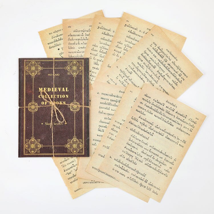 10 Designs Antique Medieval Letter Scrapbooking/Card Making/Journaling Project DIY Retro Hangtag with Hole Cards Material Paper: C