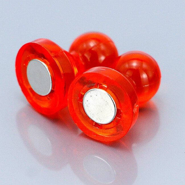 Clear Transparent Push Pin Whiteboard Magnets Refrigerator Magnetic Fridge Map Acrylic Classroom/ Office Tool Holder ,7Color