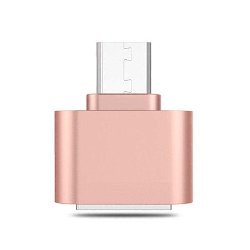 Type C Otg Adapter Usb C Male Naar Usb 2.0 Female Adapter Micro Usb Male Naar Usb Vrouwelijke Converter Voor macbook Samsung Huawei Otg: Rose Gold