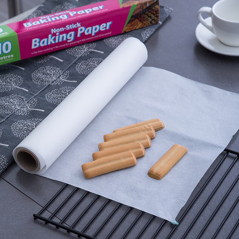 Hornear en Casa de papel de silicona para barbacoa, pastel de barbacoa, mantequilla, papel de horno, rollo de papel para hornear, herramientas de cocina antiadherentes para el hogar