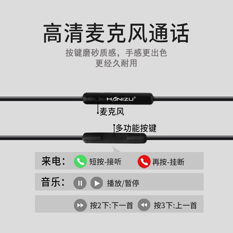 Fung Hing 188 In-Ear Headset Met Tarwe Muziek Sport Kabel Mobiele Telefoon Oordopjes