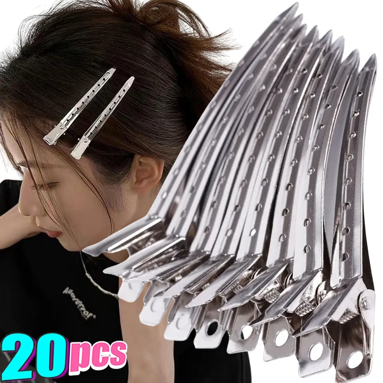 2/20 piezas Clips para el cuidado del cabello, Clips de corte de peluquería de acero inoxidable, abrazaderas para peluquería, peluquero, corte de pelo, herramientas de estilismo