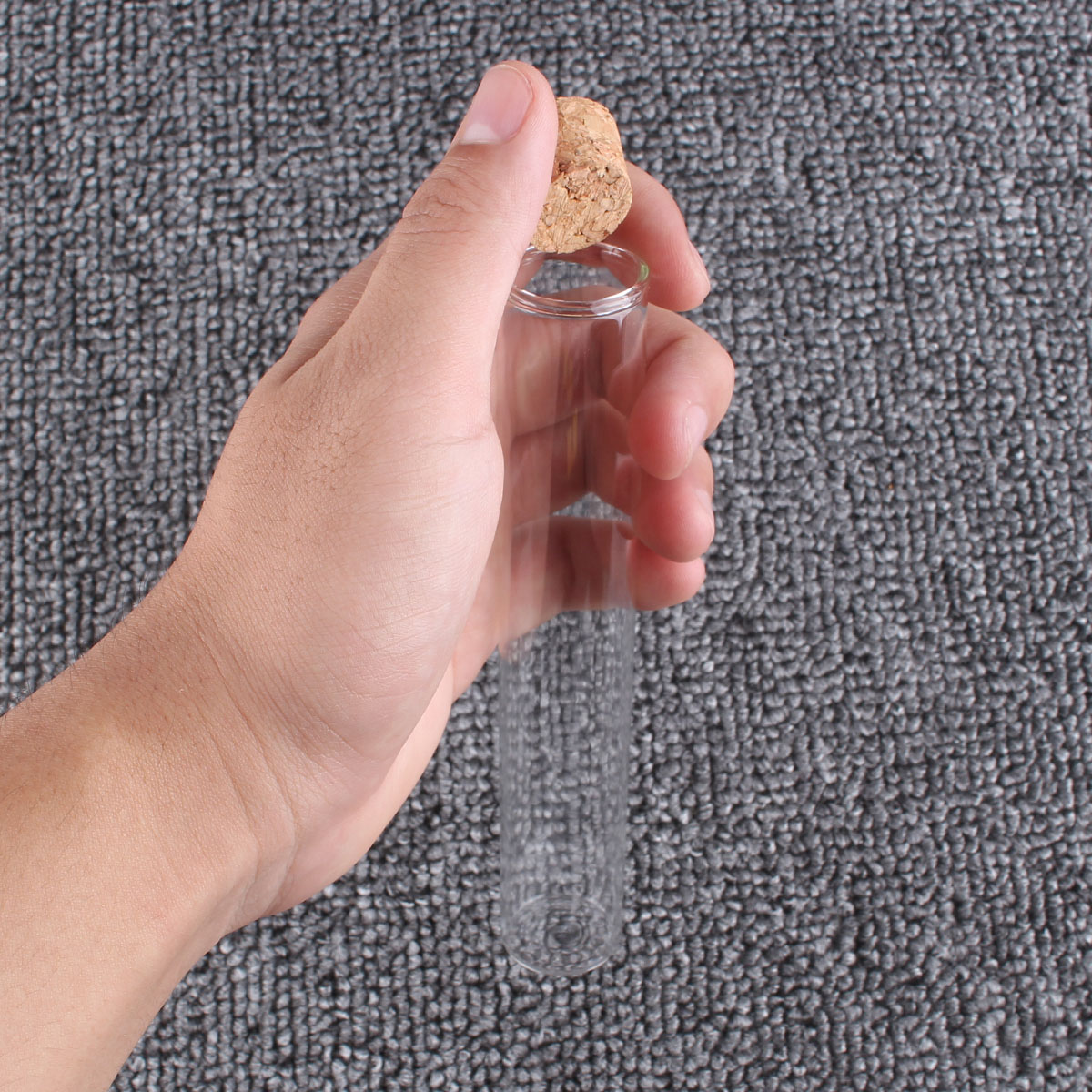 5 Pezzi 60ml Provette con Tappo in Sughero 25*150mm Tubi di Vetro Terrario Barattoli di Spezie Bottiglie Fiale per Laboratorio Artigianale Accessorio FAI DA TE