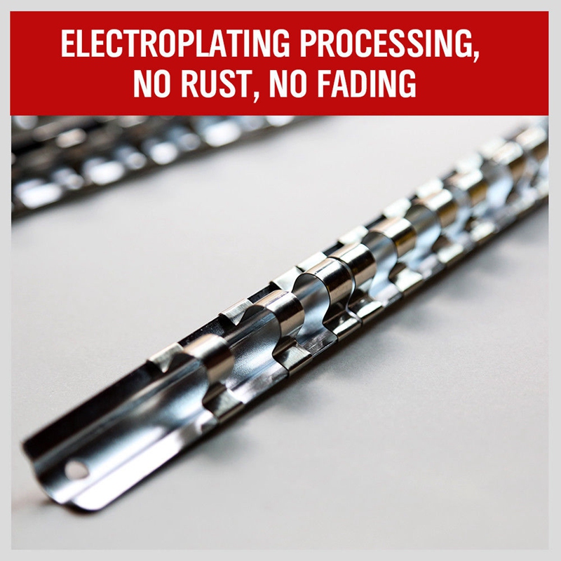 Prise support étagères 1/4 pouces 3/8 pouces 1/2 pouces avec 16 Clips sur Rail outil organisateur de stockage