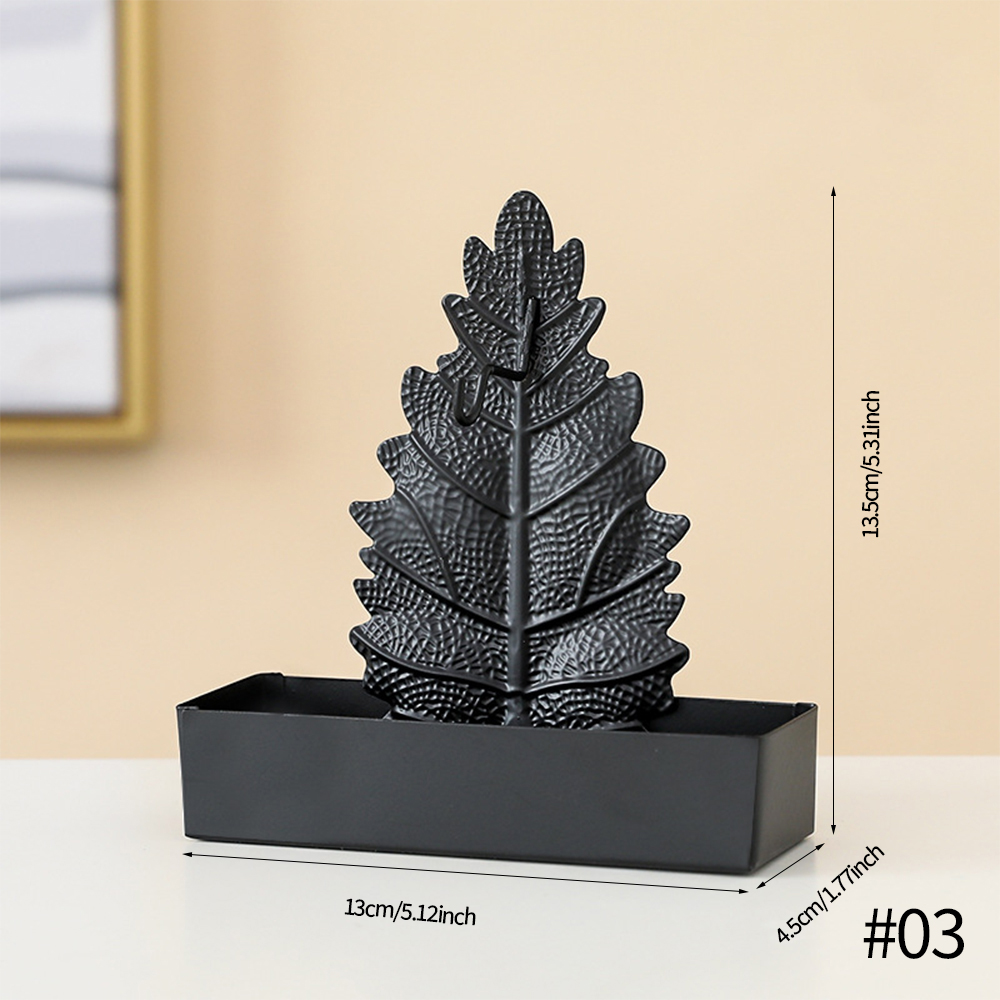 Porte-encens anti-moustique en forme de feuille de Ginkgo, support de bobine en fer, porte-encens répulsif d&#39;insectes , décoration de maison,: 03