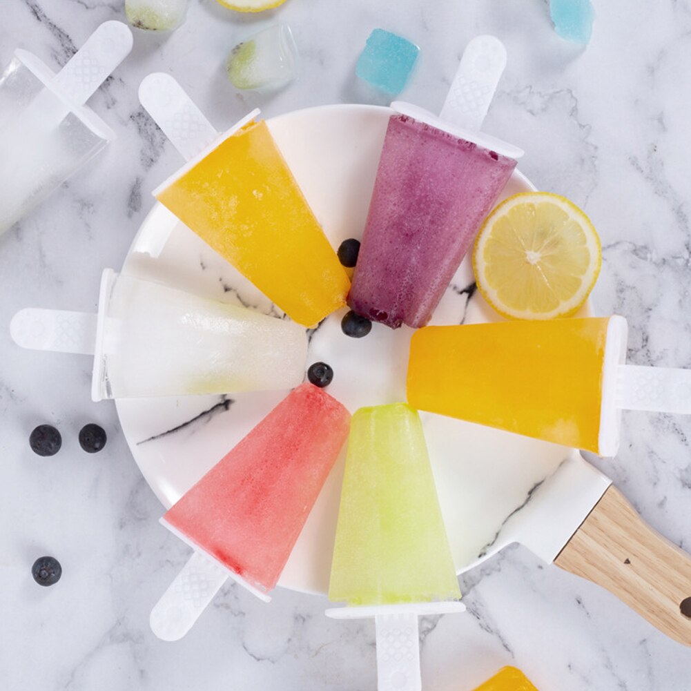 6 Cells Ice Cube Molds Reusable Popsicle Maker DIY Ice Cream Tools Kitchen Lolly Mould Tray Lolly Mould Popsicle MakerBar Tools