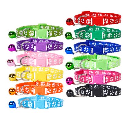 Kotek obroża kot akcesoria regulowana nylonowa klamra placki łańcuszek naszyjnik z psem dopasowanie obroże dla zwierząt domowych dla kotów psy domowe wystrój