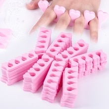 Roze Kleur Nail Art Toes Afscheiders Vingers Bezinksel Spons Soft Gel Uv Nagel Gereedschappen Polish Manicure Professionele Separator