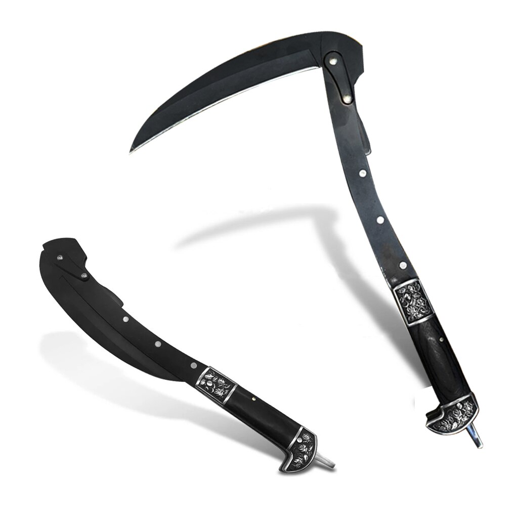 Szybko otwierany składany sierp drobny drewniany uchwyt sierp ogrodowy koszenie sierp, zewnętrzne narzędzia kempingowe