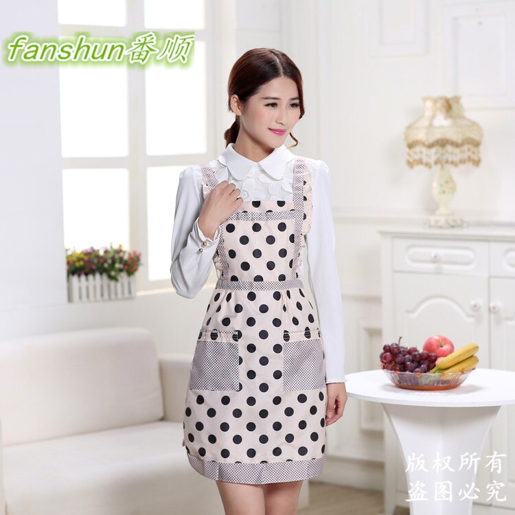 Waterproof Aprons Women Floral Apron Kitchen Restaurant Cooking Chef Bib Aprons Cartoon Pig Printed Stripe: A