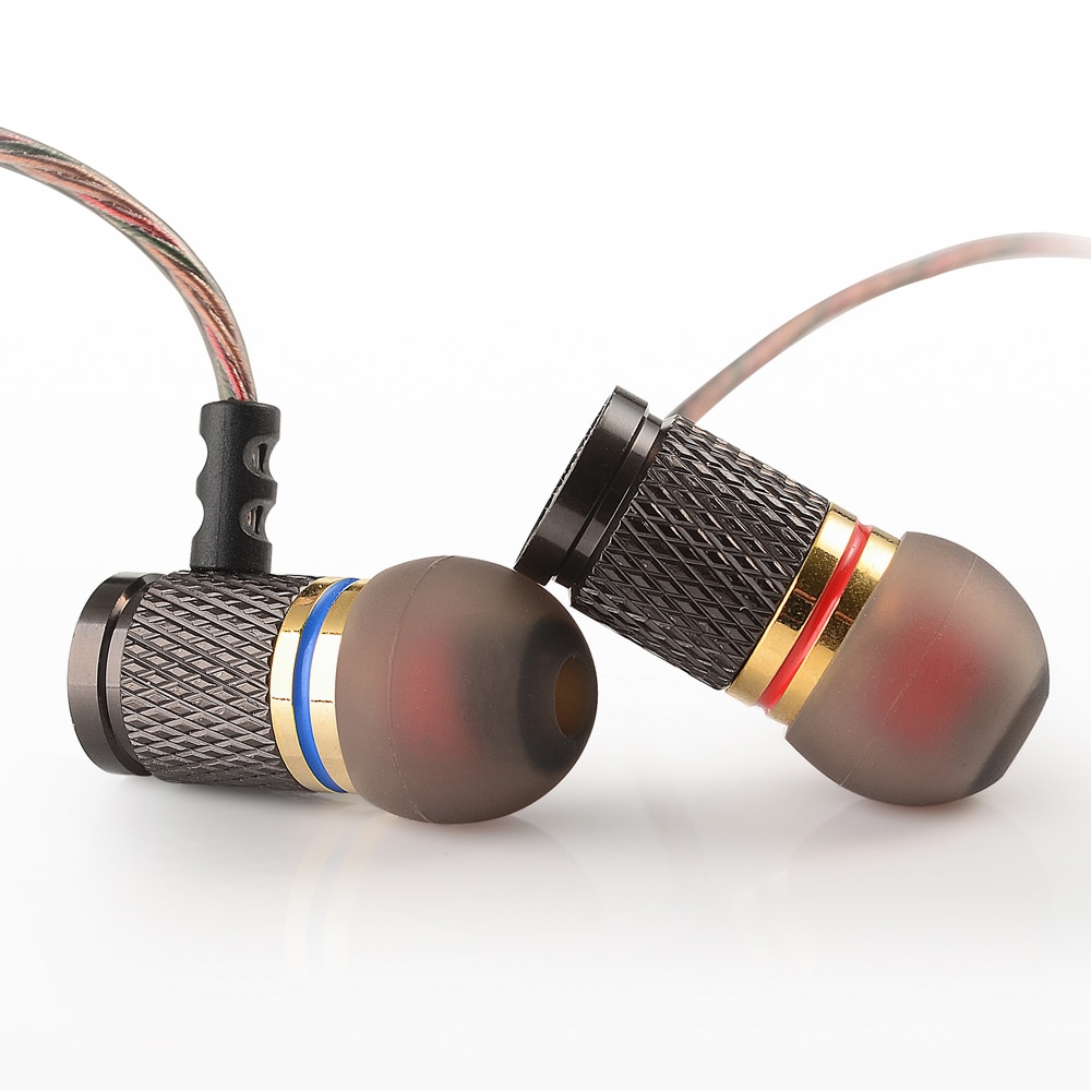 KZ ED Special Edition Gold Plated Housing Earphone with Microphone 3.5mm HiFi In Ear Monitor Bass Earbuds Headset
