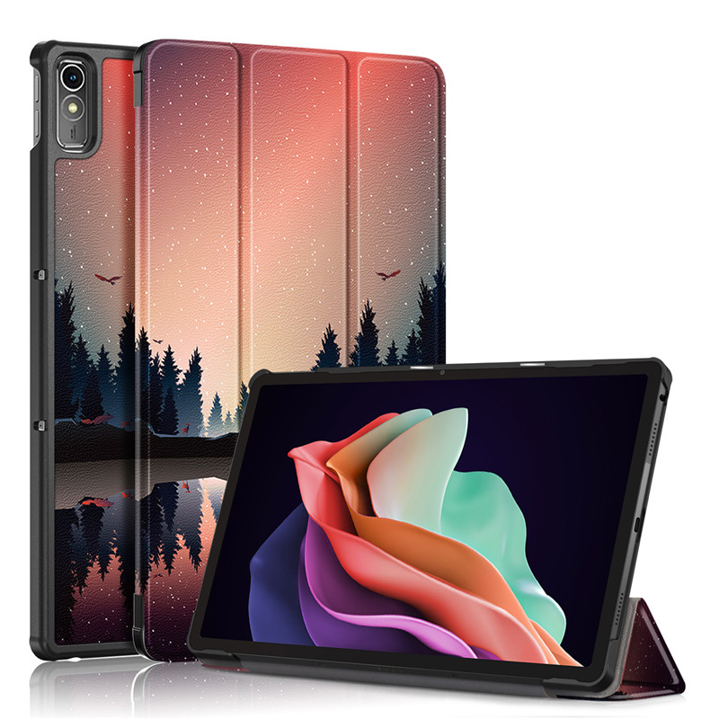 Para Lenovo Tab P11 2. a generación 11,5 funda para tableta 2022 TB350FU soporte plegable funda inteligente para Xiaoxin Pad Plus 2023 funda + película + bolígrafo: Color perla