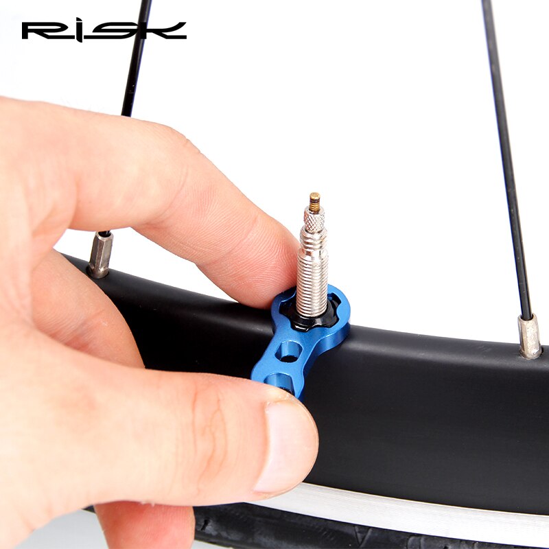 Risiko cykel presta ventil møtrik med installationsnøgle vej mountainbike vakuum dæk indvendig slange ventil møtrik reparationsværktøj