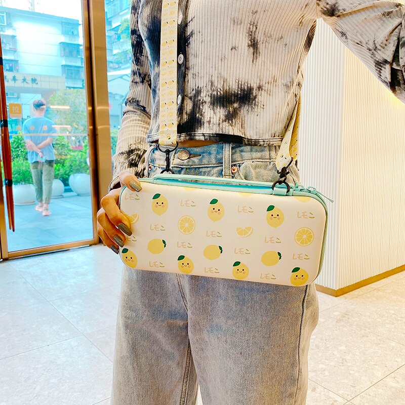 Cartoon Cute torba do przechowywania na suwak do konsoli Nintendo Switch konsola do gier Shell Cover Kawaii Travel futerał ochronny nowy prezent