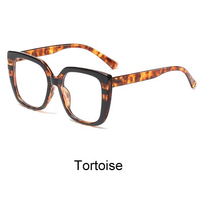 Ralferty retro leopard brillestel kvinder øjenbriller spring tempel brillestel til optisk nærsynethed briller  f95165: Skildpadde