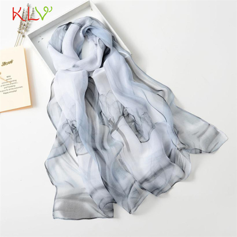 Chiffon Schal Damen 160x50 Cm - Leichter Farbverlauf Schal Für Alle Jahreszeiten