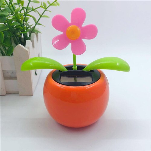 Funny Solar Powered Dancing Flower Swinging Toys Vibrant Automobile Dashboard Family Balcony Decoration For Friend: 7