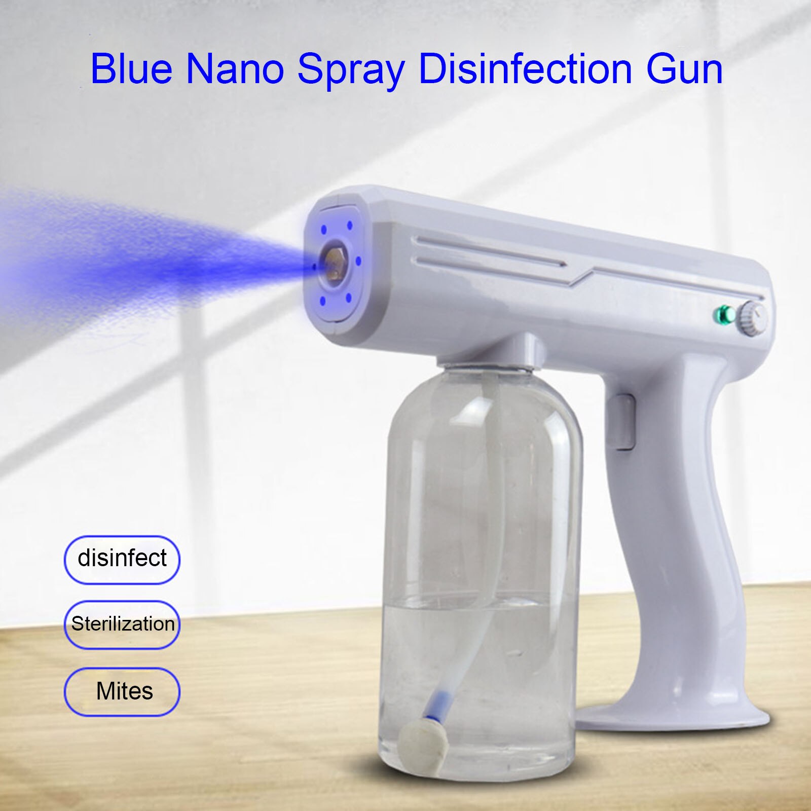 800ml 110v/220v Spray Bottle Blue Light Nano Household Portable Wireless Electric Sprayer Machine Nano Steam Spray Disinfection