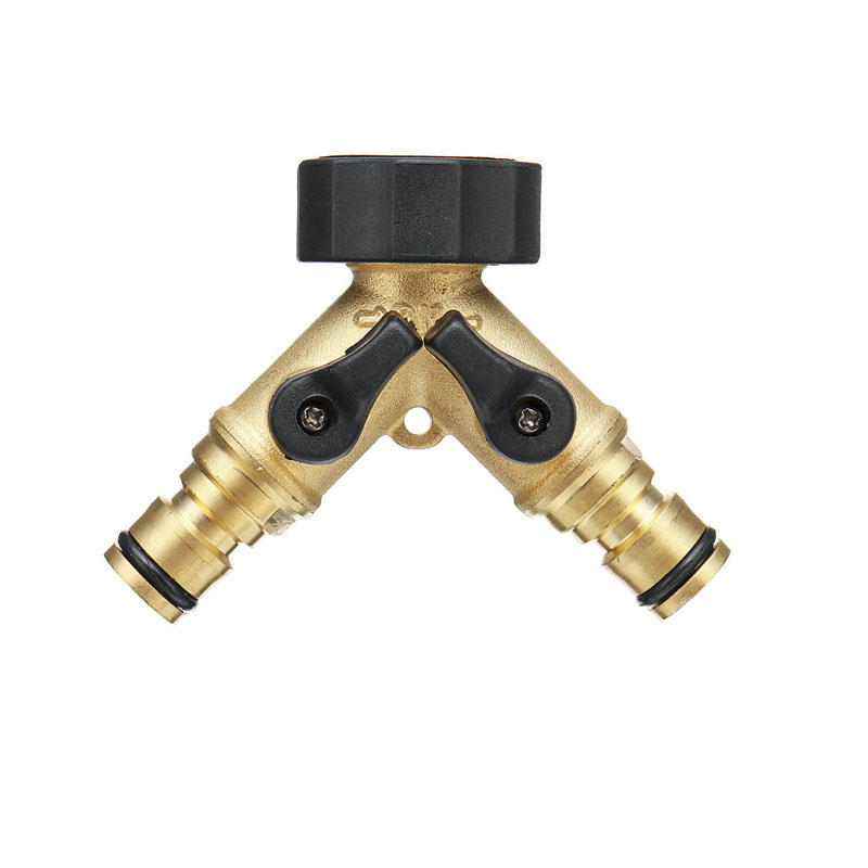Rask 3/4 &quot; 2/4 -veis rote hageslange splitter y-type vannkran koblingsfordeler til utendørs kran og kran: 2 -veis eu