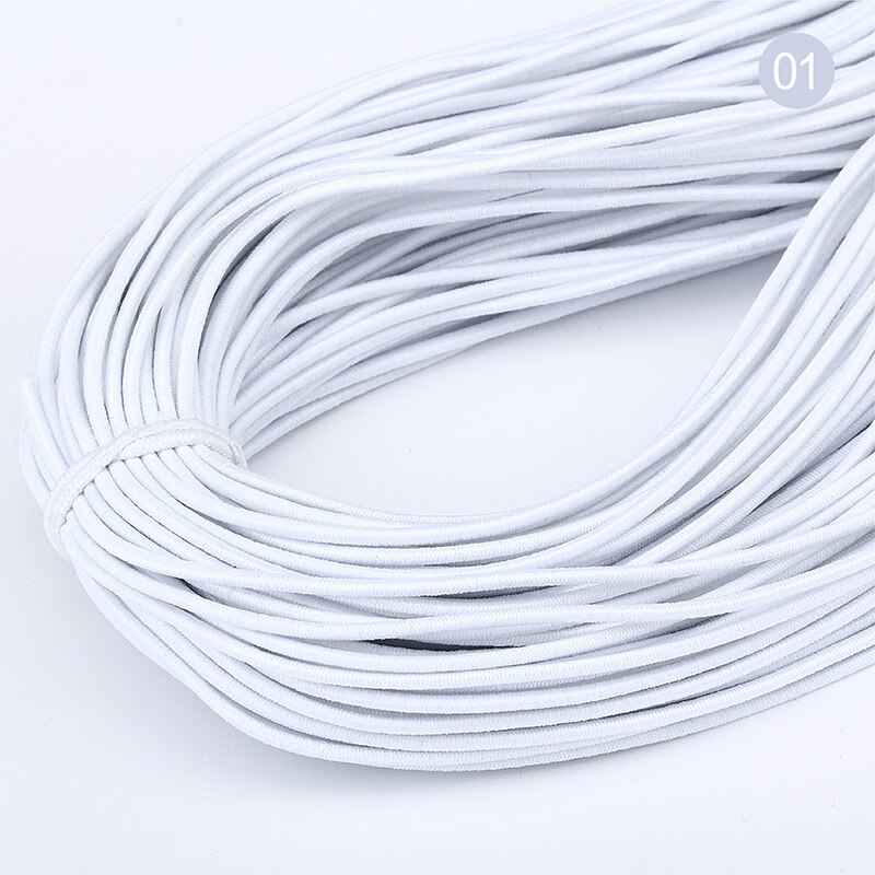 43 meter 2mm miljøvennlig rund gummi elastisk snor stretch elastiske bånd tau smykker armbånd lage plagg tag gjør selv håndverk: 01