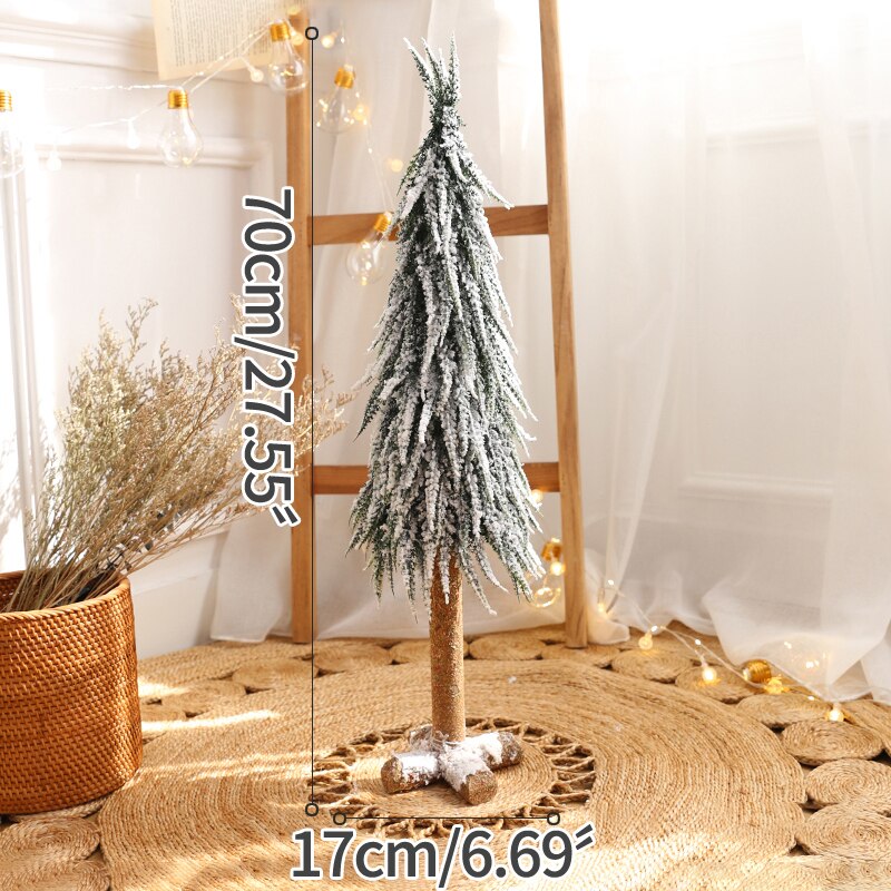 Korean Ins White Flocking Mini Christmas Tree Simulation Tree Layout Scene Props Desktop Ornament Christmas Decoration