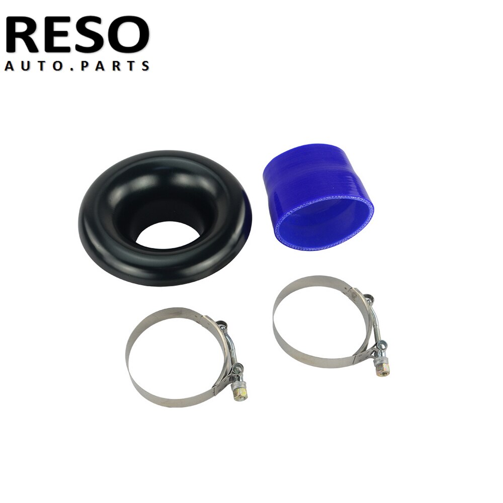 3"Short RAM Air Intake Turbo Cold Air Compressor Intake Inlet Velocity Stack Turbo Horn Kit With Silicone Hose And Clamp