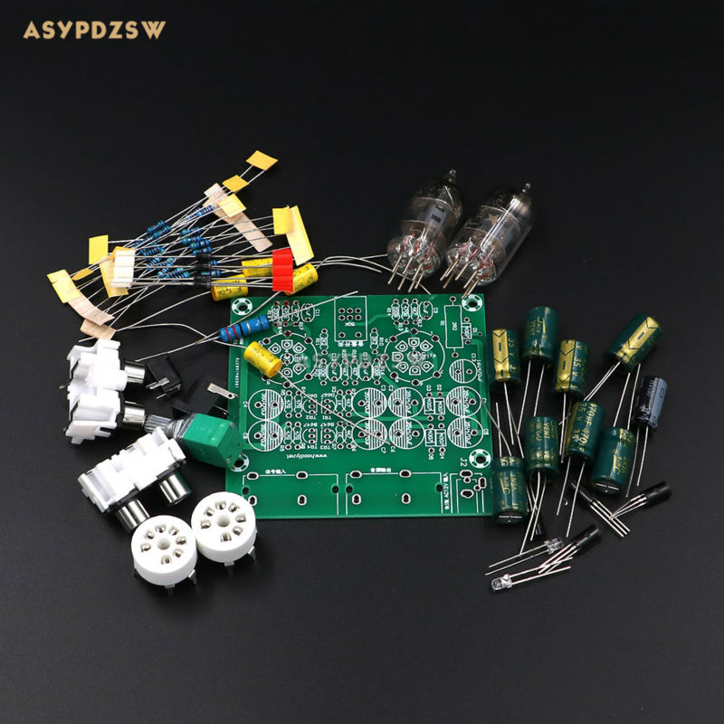 Audiophile 6J1 Tube preamplifier Headphone power amplifier Power amp tube buffer DIY kit Base on music fidelity X-10D circuit