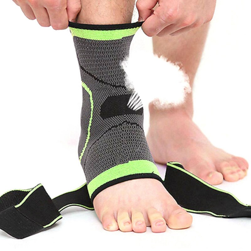 1 pc træningsankelbøjler kompressionsrem ærmer understøtter 3d vævede elastiske bandage fodtræning beskyttelsesudstyr gym fitness