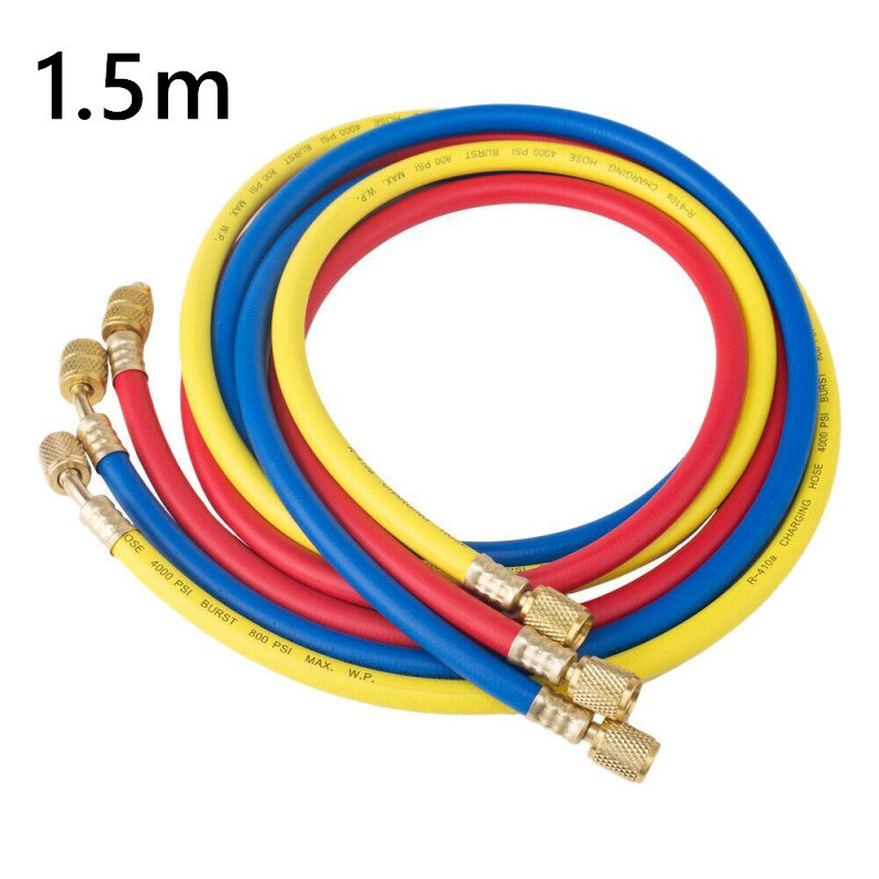 1m/1.5m/2m 72" AC Charging Hose Set For HVAC Air Condition Refrigerant R12 R22 R502 R404a R134a Auto Car AC Charging Hoses Tube: 1.5m