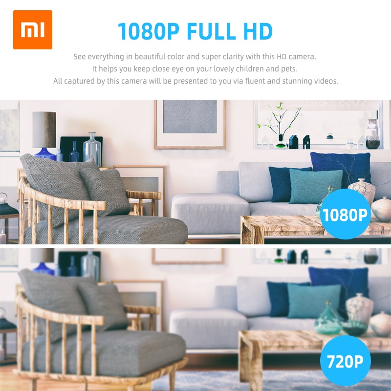 Offical Xiaomi 1080P Ip Mi Smart Camera 360 Hoek Draadloze Wifi Nachtzicht Video Camera Webcam Camcorder Beschermen Thuis beveiliging