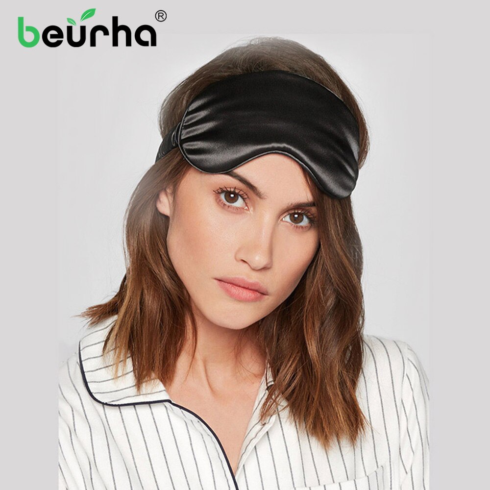 Máscara para dormir, máscara de olho de dormir 100% 3d, seda natural, máscara para os olhos, tampa macia e portátil, 20 peças venda dobrável