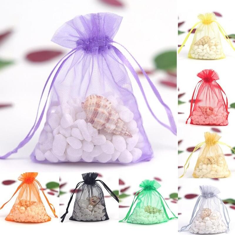 100PCS 7x9CM Candy Taschen Schmuck Verpackung Taschen Hochzeit Party Dekoration Drawable Taschen Tasche beutel