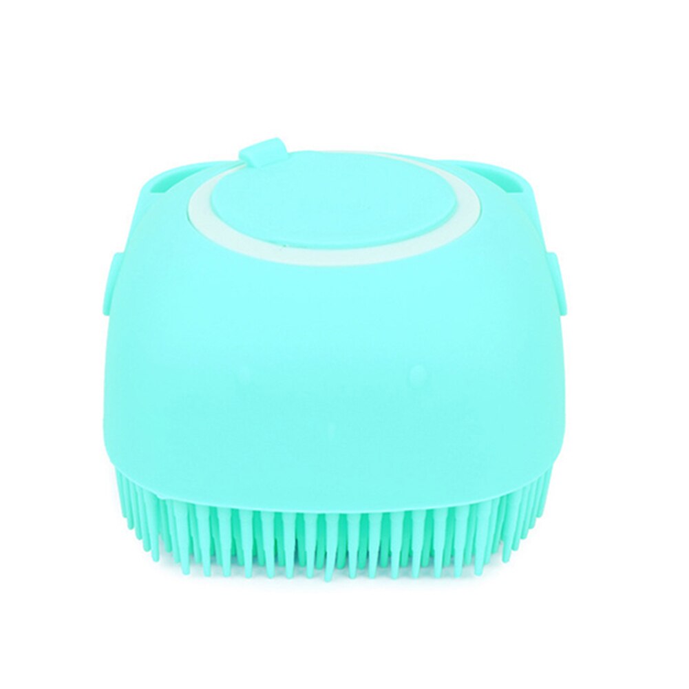 Silikon hårborste schampo hårbotten borste kam huvud spa bantning massage borste kropp hår tvätt kam dusch bad borste: Grön