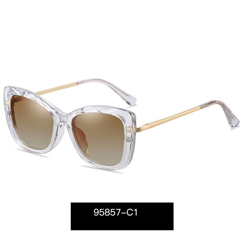 Gafas de sol con imán polarizado para mujer, lentes graduadas para miopía, montura con Clip,: c1