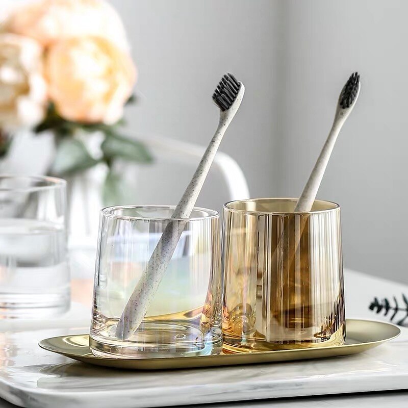 Hotel Vanity Countertops Bathroom Homestay Brush Tumbler Cup Bathroom Accessary