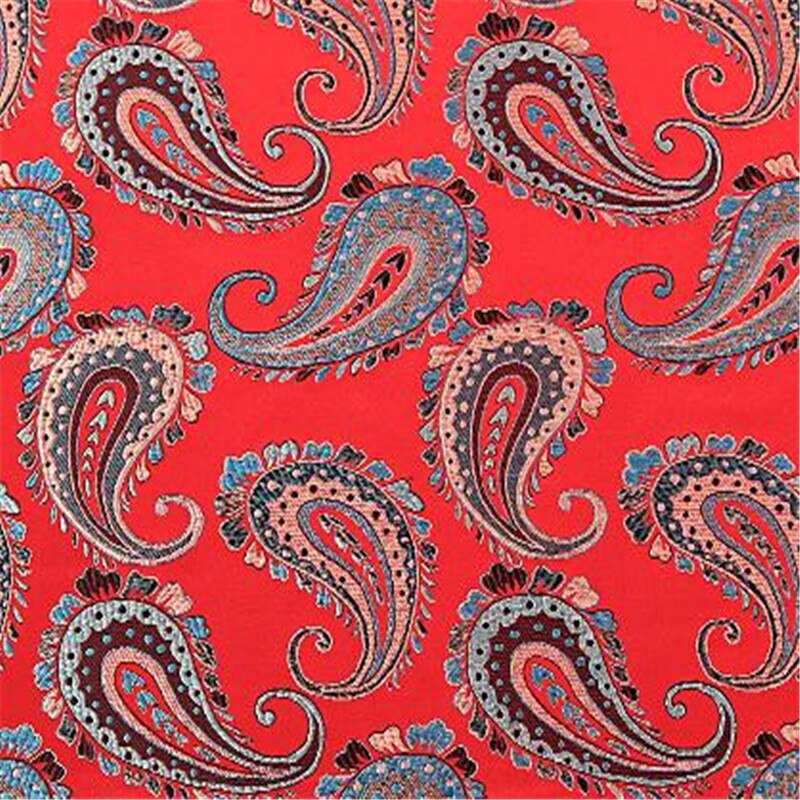 Tela brocado de poliéster con de flor, tejido Jacquard con patrón de Cachemira para uso en ropa de mesa: Default Title