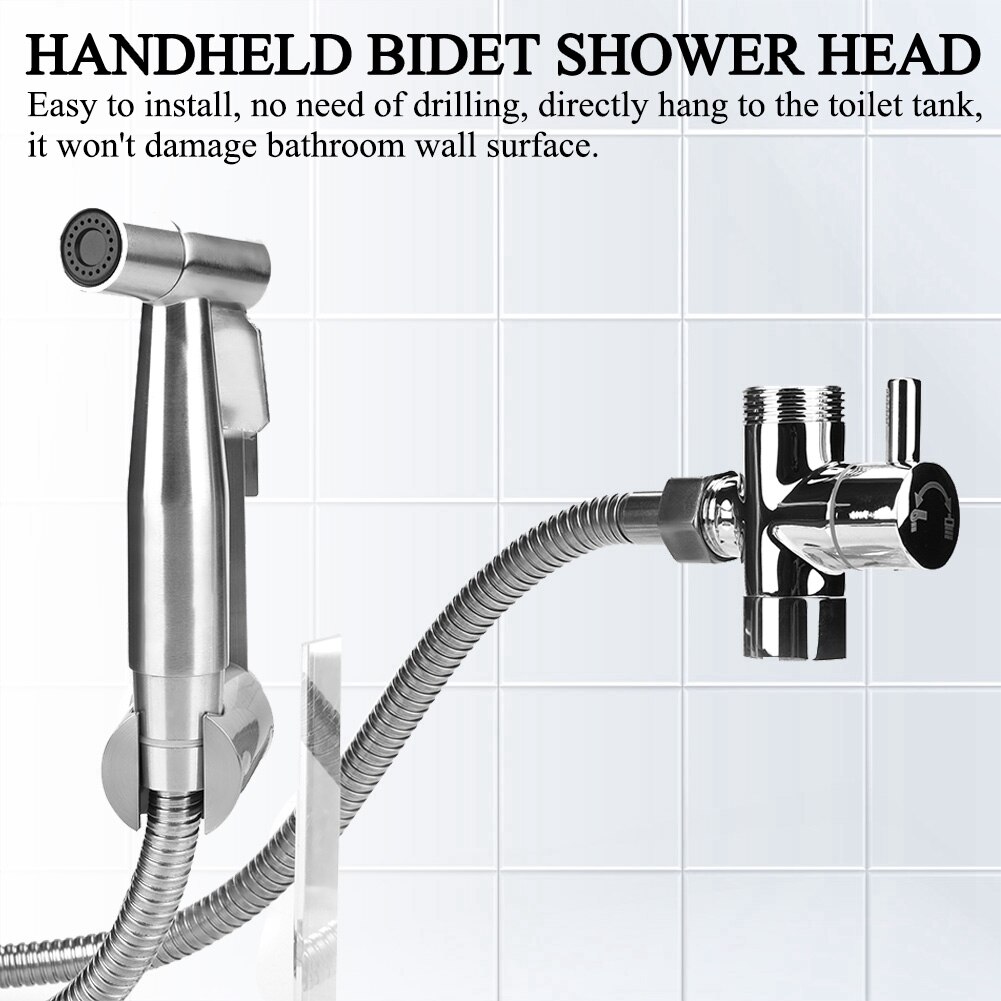 Bidé portátil rociador de Ducha de baño Ducha de Ducha Higienica pistolas de agua, asiento de inodoro bidé inodoro Spray para Bidet grifo