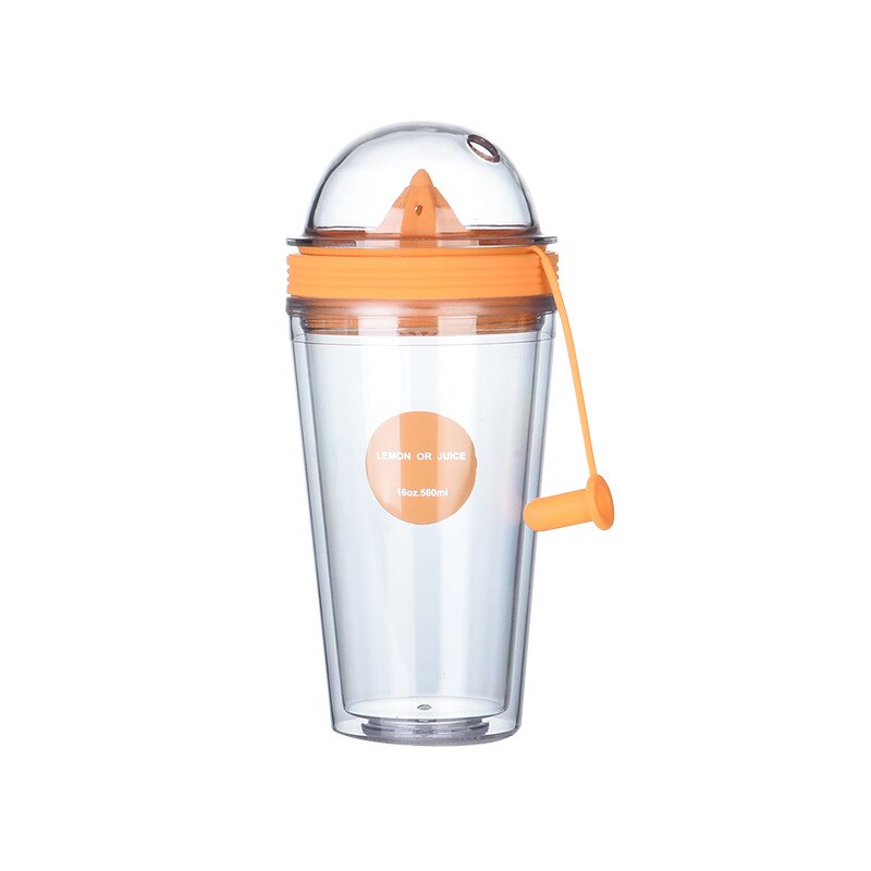 Dubbla lager juicekopp utomhussport matkvalitet pp-kopp med lock för isolering campingtur kaffe juice 450ml: 2