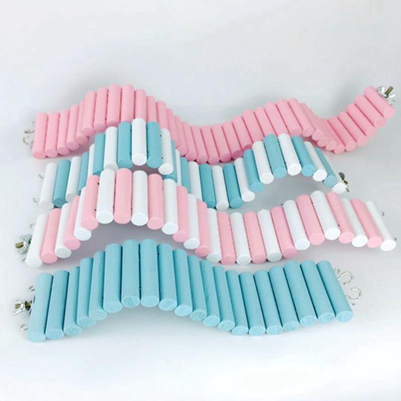 Niteangel houten ladderbrug, speelgoed voor hamsters, muizen, ratten en knaagdieren, speelgoed om op te kauwen voor kleine dieren (21,6 cm x 9,9 cm (2 stuks