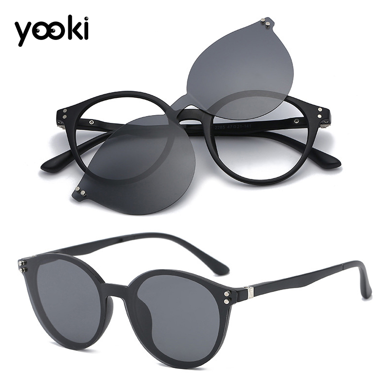 Mens Polarisierte Magnetische Clip-auf Sonnenbrillen Acetat Brille Rahmen Nacht Fahren Sonnenbrille: Nein 1