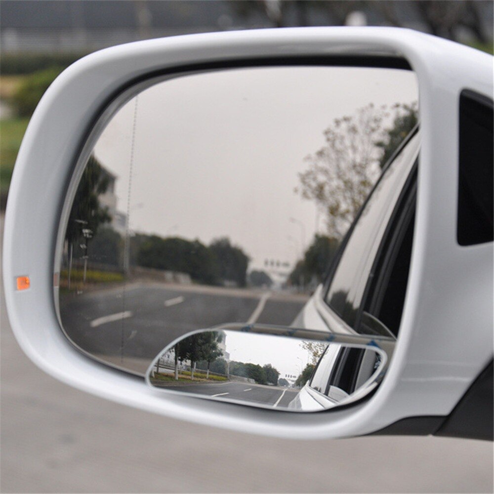 2X Car Styling Blind Spot Mirror Wide Angle Car Rear View Mirror Universal 360 Degree Adjustable Safety Parking Rearview Mirror