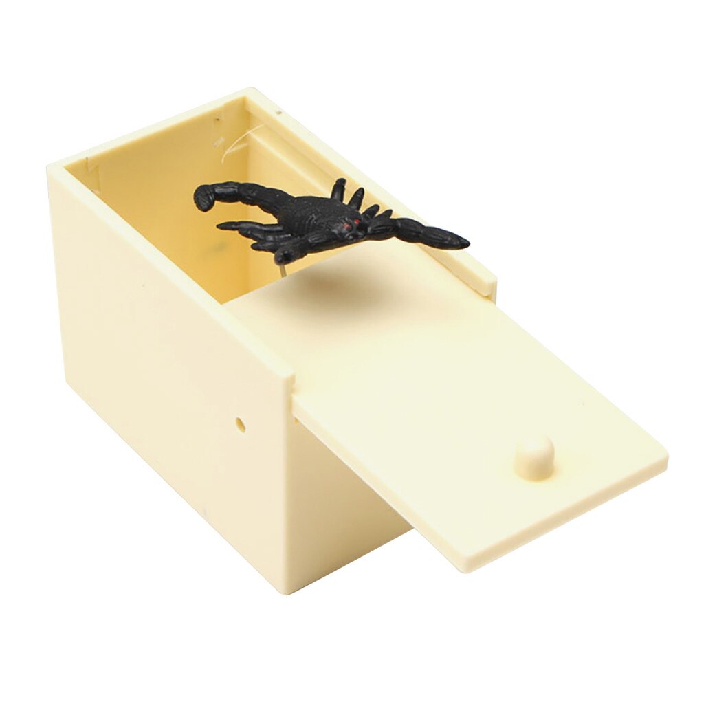 Prank Snuisterij April Fool 'S Day Spoof Grappige Schrikken Kleine Houten Doos Spider Scary Meisjes Onderwijs Baby Speelgoed игрушки Juguetes: A