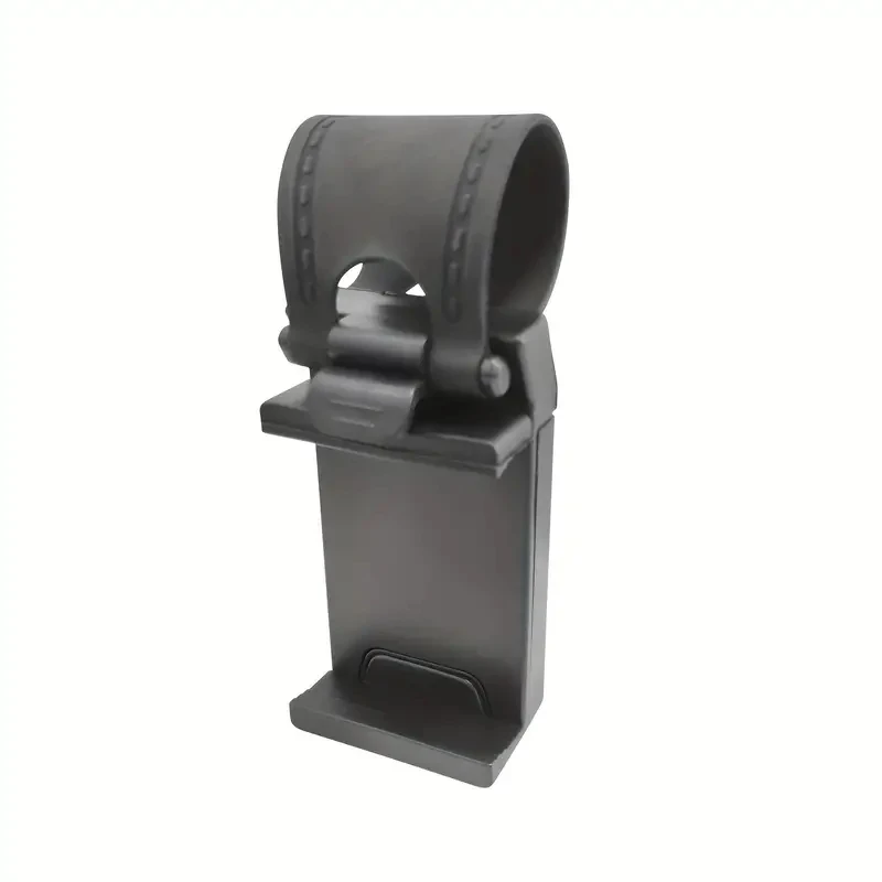 Soporte Universal para teléfono para volante de coche, soporte con gancho para navegación, soporte para teléfono móvil en coche para iPhone, Xiaomi y Samsung: Negro