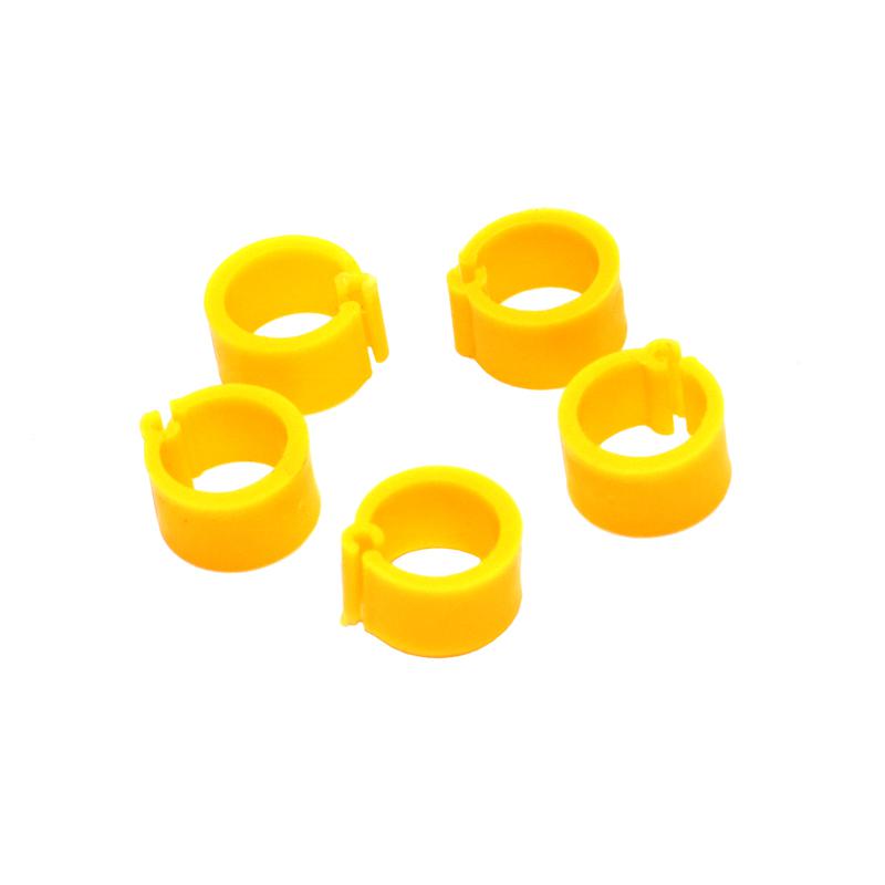 200 Pcs 8 MM Birds Pigeon Foot Ring Color Identification Ring Opening Pigeon Foot Ring Pigeon Supplies Bird Tools: Yellow