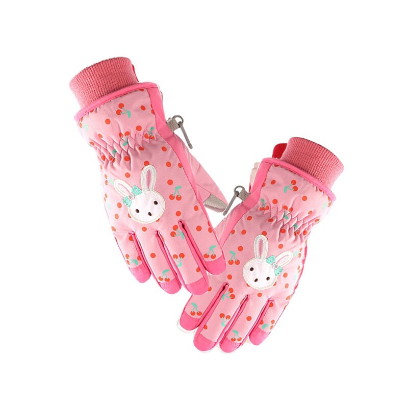 Guantes impermeables de invierno para esquí y snowboard, guantes cálidos para niños, de dedo completo, correa para deportes, ciclismo