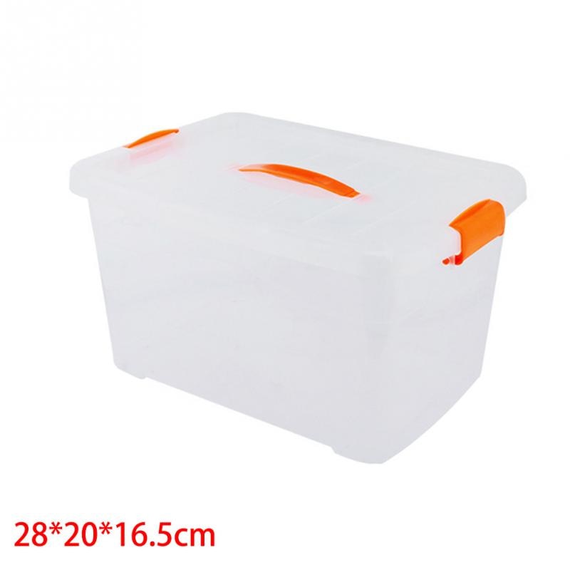 Transparent Storage Box Home Useful Clear Plastic Small/Large/Middle Storage Box Case Desk Organizer #705