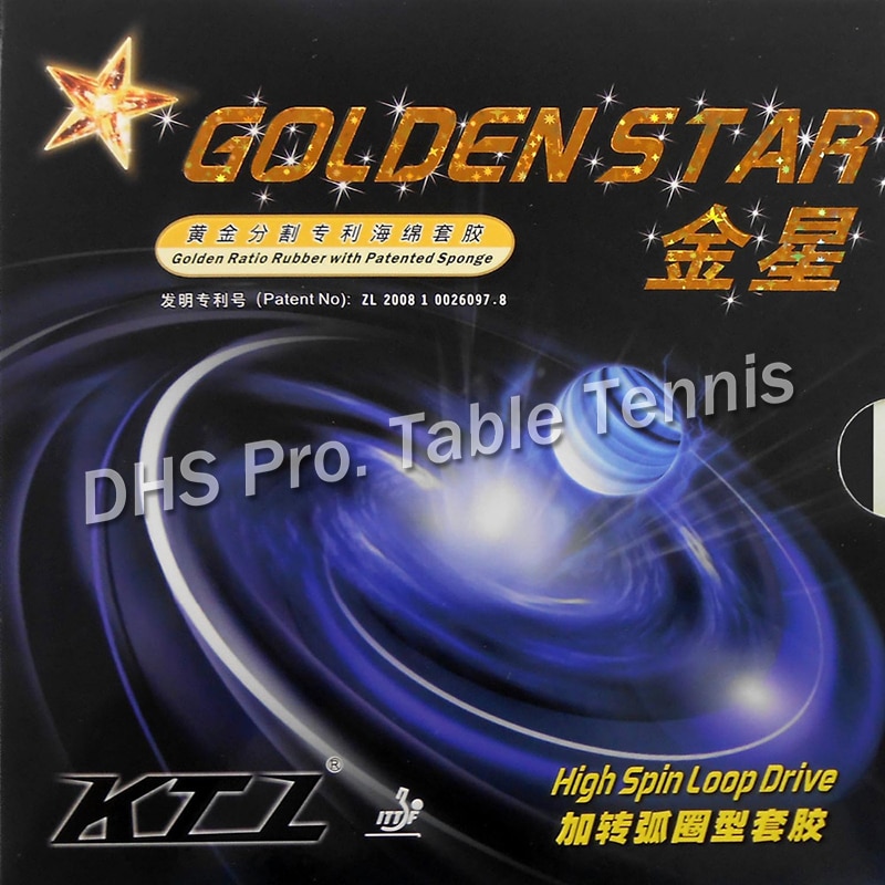 KTL GOLDEN STAR High Spin Loop Drive Pips In Tafeltennis Rubber met Spons voor tafeltennis racket