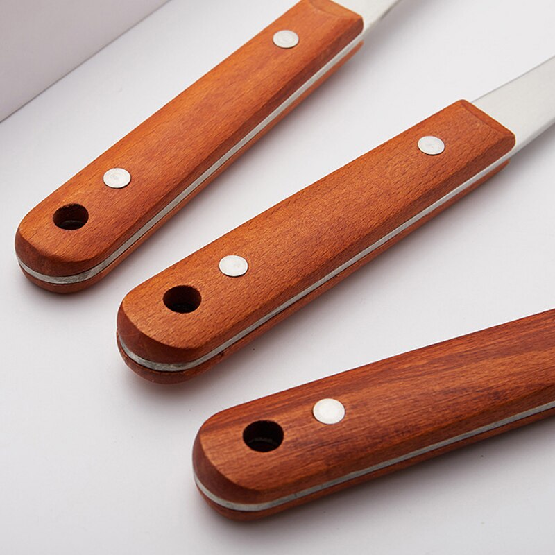 Scoops Stainless Steel Silver Cooking Tool Wooden Long Handle Korean Kitchen supplies Items Cooking Utensils Kitchen Accessories