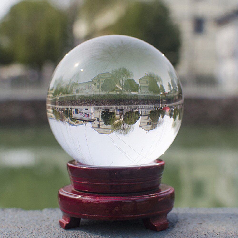 Crystal Clear Ball Transparent Crystal Ball Lucky Rainbow Photo Photography Glass Crystals Craft Travel Take Pictures Lensball